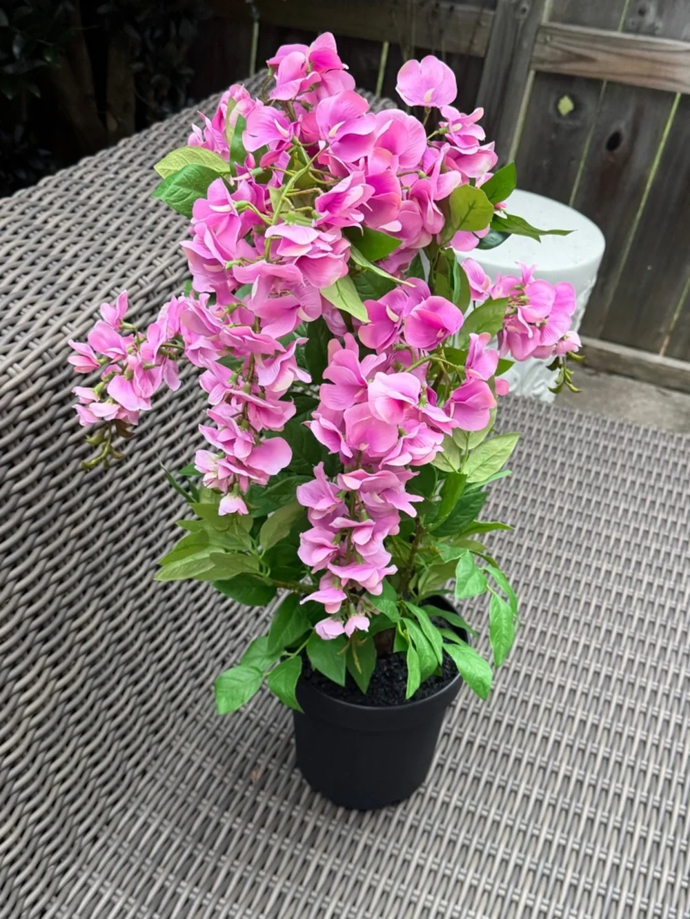 Pink Artificial Hydrangea Potted Plant - NWT